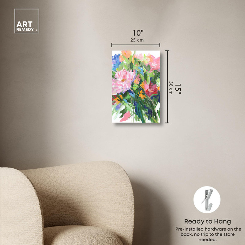 Blissful Beauty Canvas New Floral Wall Art by Art Remedy, 15" H x 10" W, Wrapped Canvas
