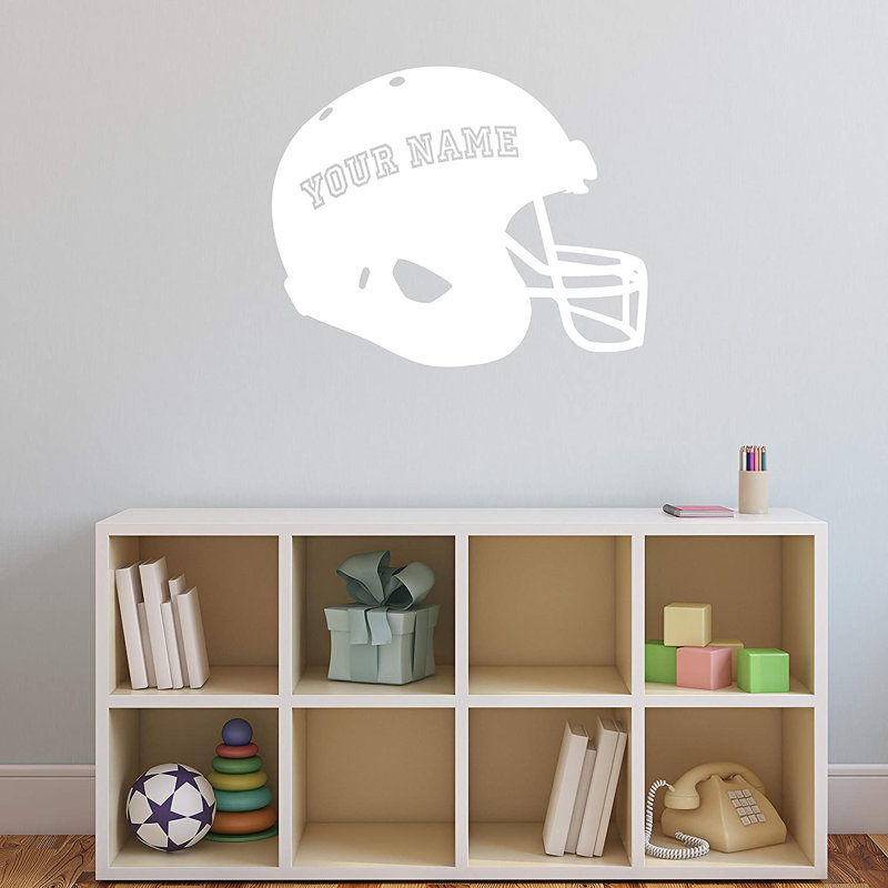 Adhésif décoratif casque de football Trinx - CS51, H 12 po x l 16 po, Blanc