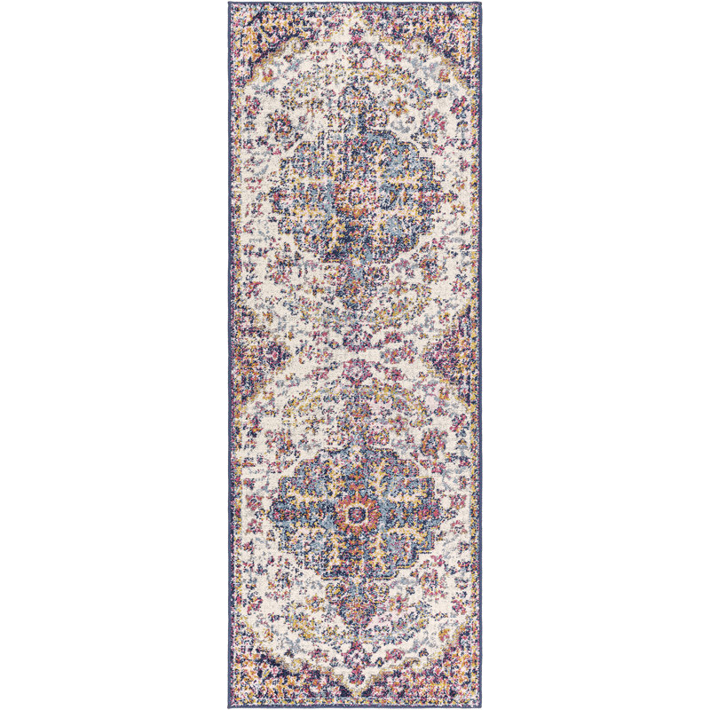 Cassville Power Loom Burgundy/Teal Rug, Runner 79 x 220cm