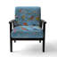 Fauteuil rembourré en velours multicolore Bird On Tree-857662697-1010955223