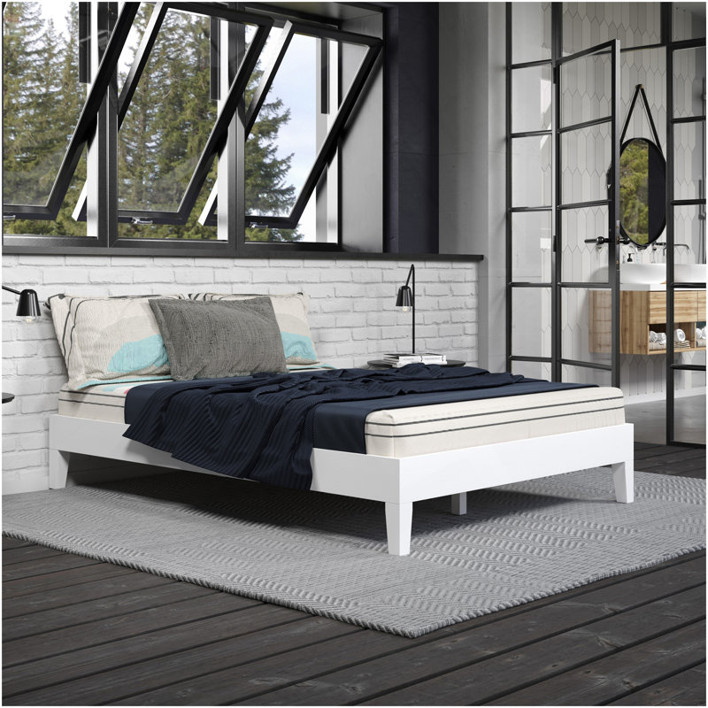 Full Platform Bed - White, White, Full