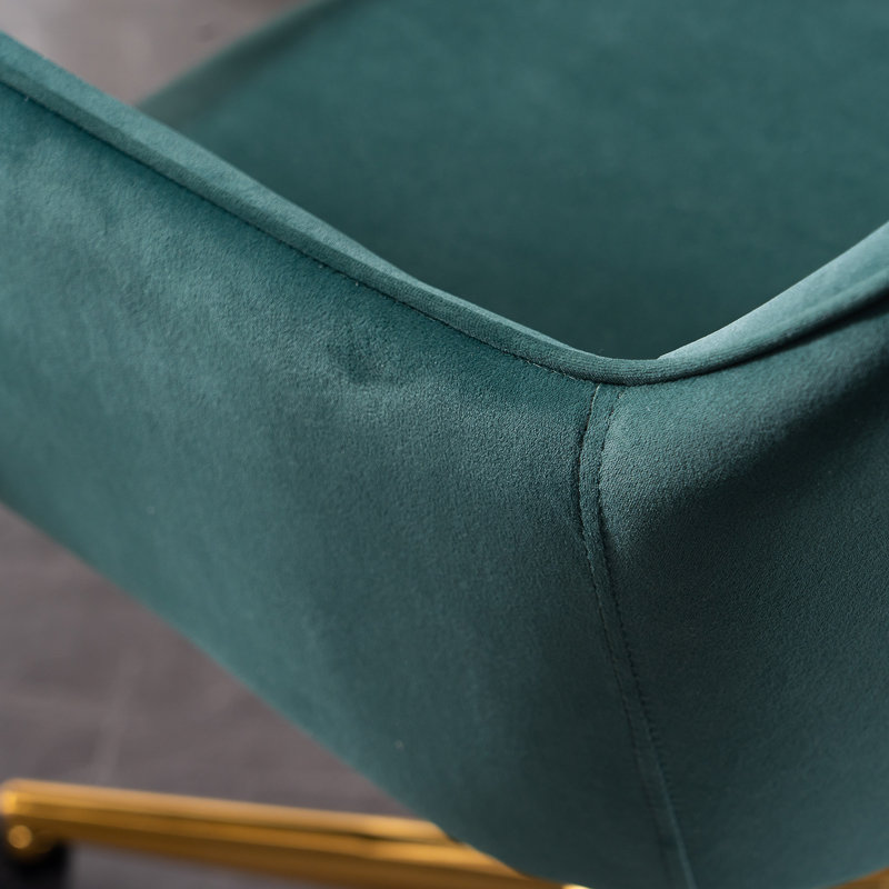 Maxton Velvet Office Chair, Green, Velvet