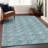 Premium Machine Washable Prisco Teal Rug-1622409102