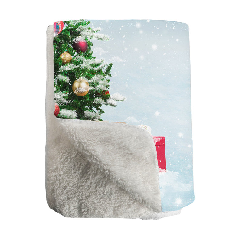 Snowy Tree Standard Throw Blanket