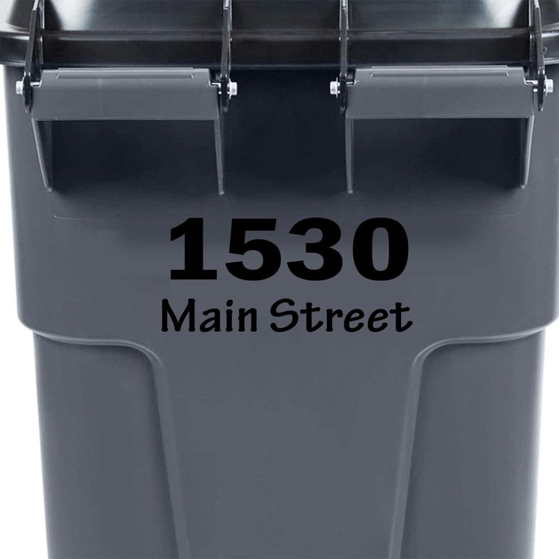 Text & Numbers Non-Wall Damaging Accent, Black