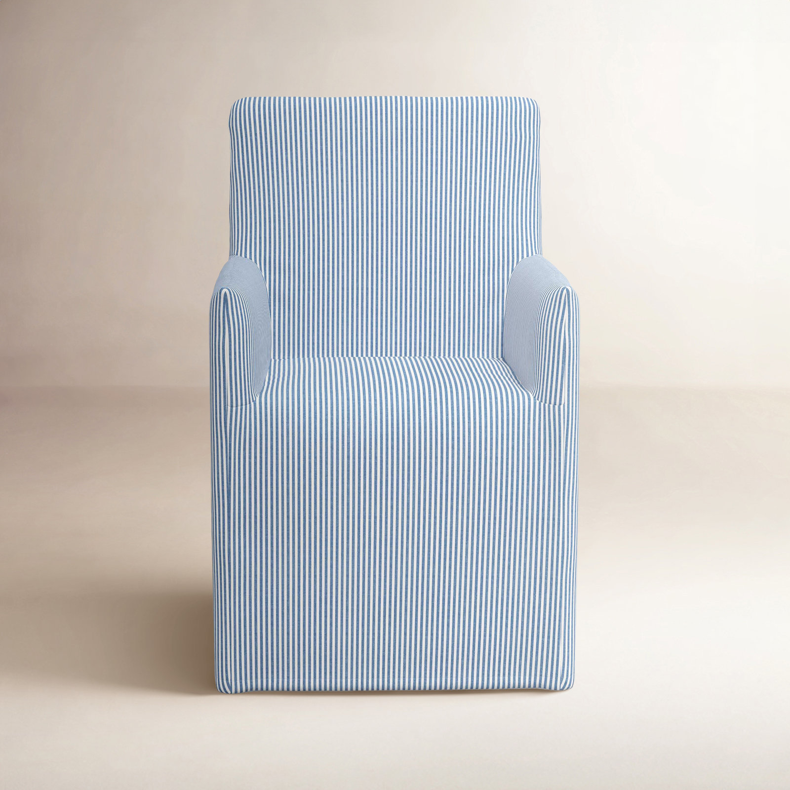 Silvia Armchair, Prep Stripe Blue