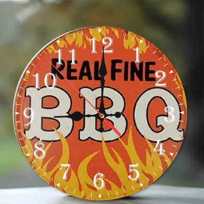 Horloge murale en bois 10 po, mouvement silencieux, à piles (piles AA non incluses), décor artistique, parfait pour les décorations