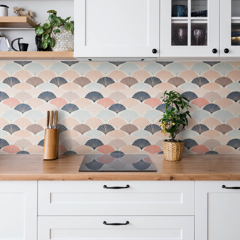 Cathleen 30cm x 30cm PVC Mosaic Tile in Beige