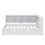 Lit de jour simple en bois avec lit gigogne double, lit de jour complet avec tablette de rangement et ports USB-1084115324-1084115325