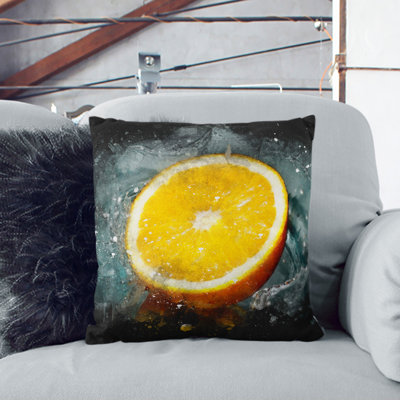 Sliced Orange Fruit Scatter Cushion