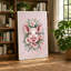 Pig in Bloom Botanical 1 Piece Wrapped Canvas Wall Art-136785260-136785261