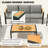 5PCS Patio Furniture Set, All-Weather Outdoor Conversation Set With Coffee Table-1112261588