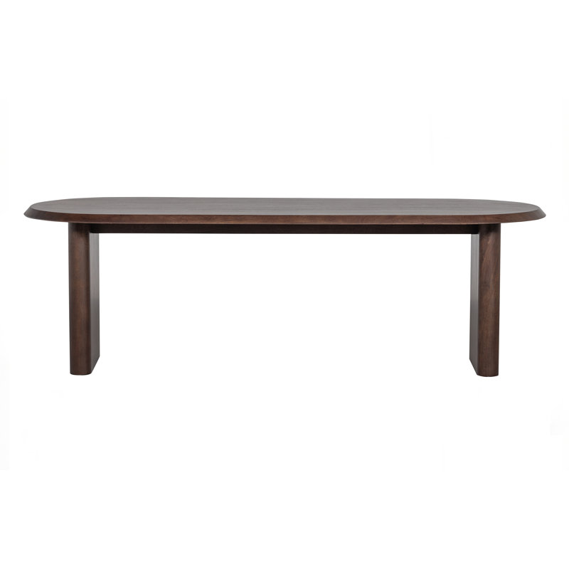 Oval Solid Wood Dining Table, 75 H x 240 L x 87 W cm