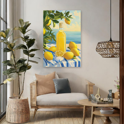 Limoncello - Coastal Lemon Beverage, art côtier