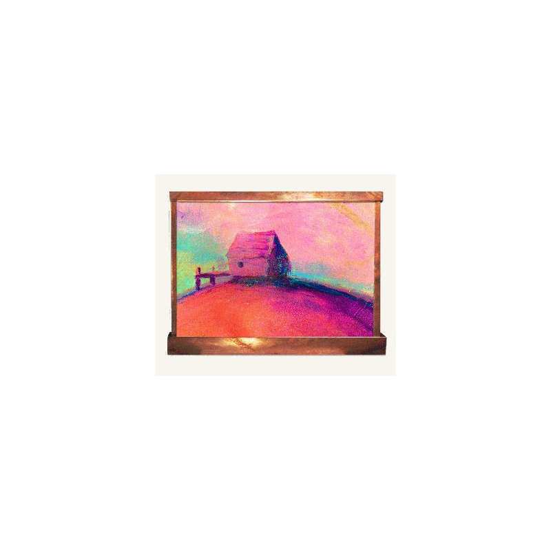 Fontaine galaxie en acrylique sur une colline