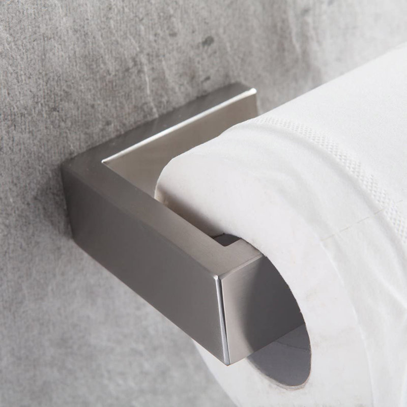 Bathroom Hardware Set Brushed Nickel 4-Pieces Bathroom Towel Rack 24 Inches Adjustable Bathroom Accessories Set