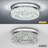 11.8 in. Modern Round Polished Chrome Integrated LED Flush Mount with No Dimmable