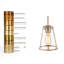 Luminaire suspendu cylindrique doré unique à 1 lumière avec accents en verre
