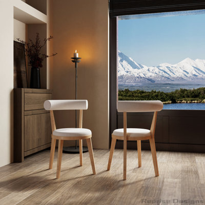 Ensemble de 2 chaises de salle à manger rembourrées modernes