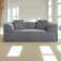 Boneless 3-In-1 Convertible Sofa Bed, 79.5" Modern Deep Seat Couch With 2 Pillows, 3-Seater Sofa, Sparkling Chenille Fabric Sofa,Chaise Lounge For Living Room, Studio,Office,Grey