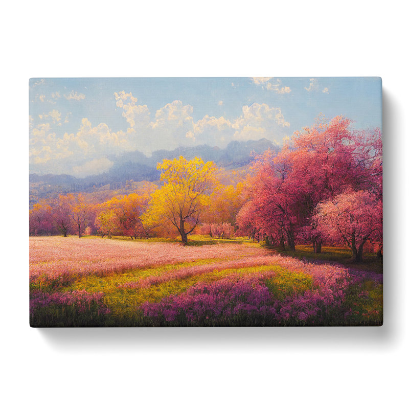 Spring Meadow Landscape Vol.5 - Wrapped Canvas