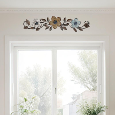 Vintage Spring Metal Flower Wall Decor
