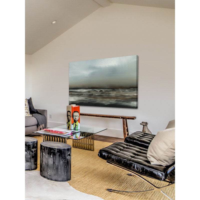 « ocean maré vii », impression sur toile, Pas de tapis, Toile tendue, H 40 po x l 60 po x P 1,5 po