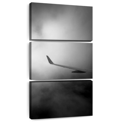 Aile d'avion monochrome