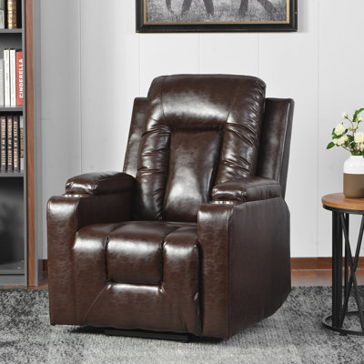 Crustal 83cm Wide Faux Leather Lift Assist Home Theatre Recliner