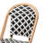 Cezara Rattan Side Chair in Black/White/Natural Brown