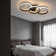 LED Ceiling Light 3 Flame Black Ring Design 3000k Warm White Beverli