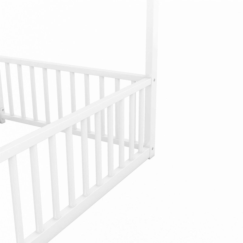 Lits plateforme en métal, deux lits partagés, White