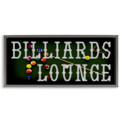 Billiards Lounge Recreation Floating Frame, design by Marcus Prime