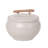 VIP Ceramic 8.5 in. White Container and Lid with Handle