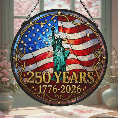 Statue de drapeau américain Liberty Stars Stripes 250 Years