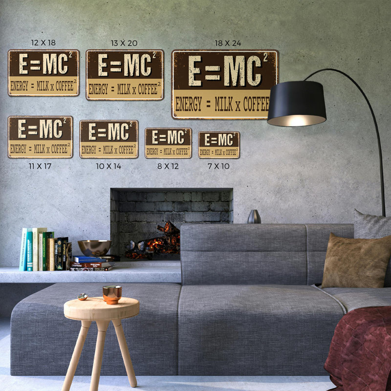Enseigne en aluminium «Coffee is important» 12 po x 18 po, H 12 po x l 18 po x P 0,1 po, Vert