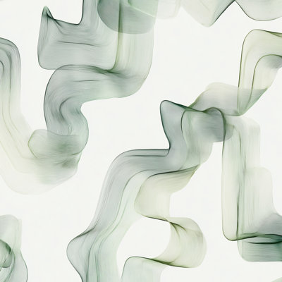 Papier peint abstrait ondulé Shades Of Green