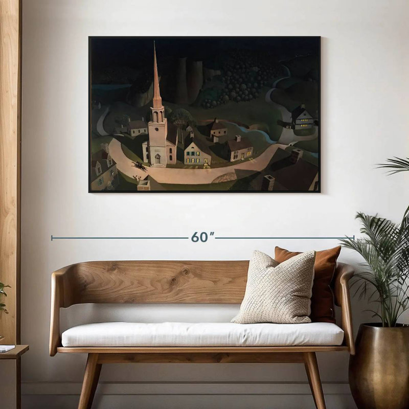 Tour de minuit de Paul Revere, 25 po x 17 po, Cadre flottant noir