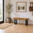 Berrin 36" Live Edge Solid Acacia Wood Bench with Black Metal Legs