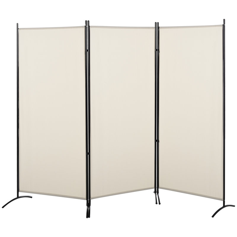 Paravent intérieur à panneau 3 panneaux 6 pi LSI pour la maison, beige | Idée de cadeau