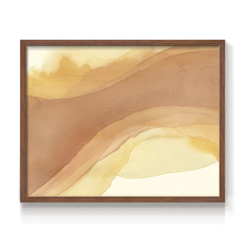 Coucher de soleil couchant II - reproduction encadrée - réversible, H 8 po x l 10 po, Noyer
