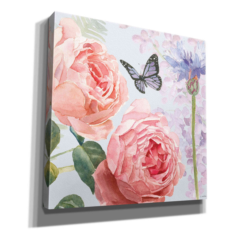 Red Barrel Studio® «Boho Bouquet II Blue» par James Wiens, H 26 po x l 26 po x P 1,5 po