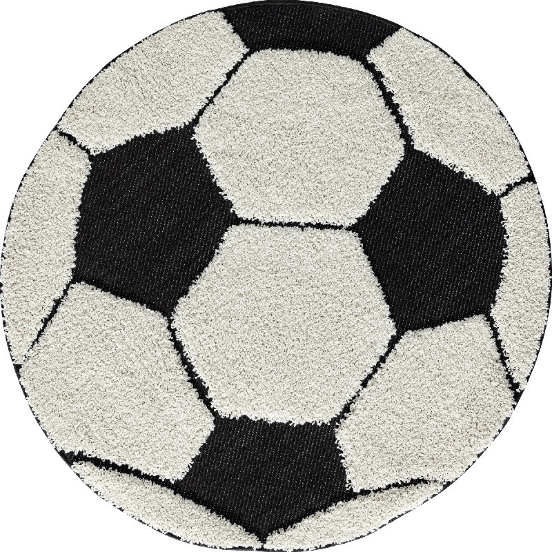 Power Loom White/Black Rug