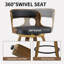 Tabouret de bar et de comptoir pivotant-128987028