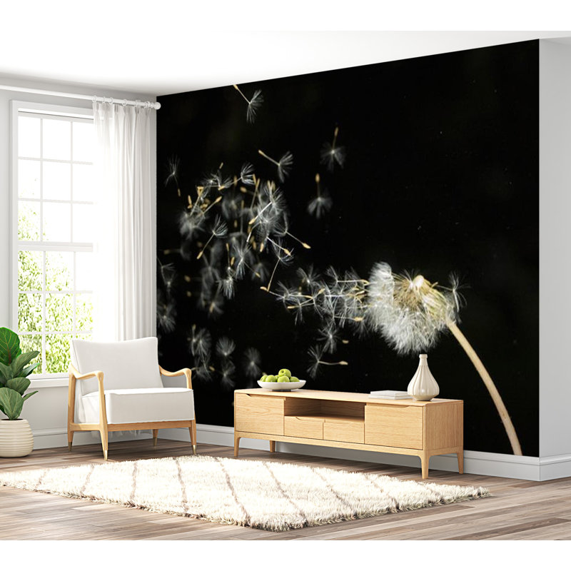 Floral Wall Mural, 121" L x 157" W