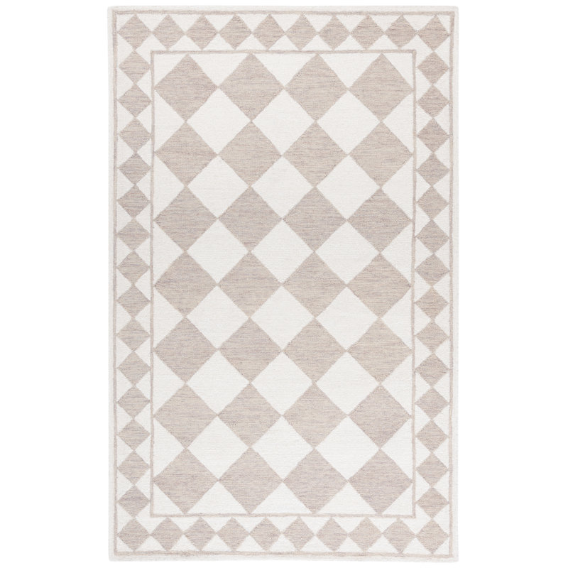 Tapis géométrique touffeté à la main Wharton, Rectangulaire 3 pi x 5 pi
