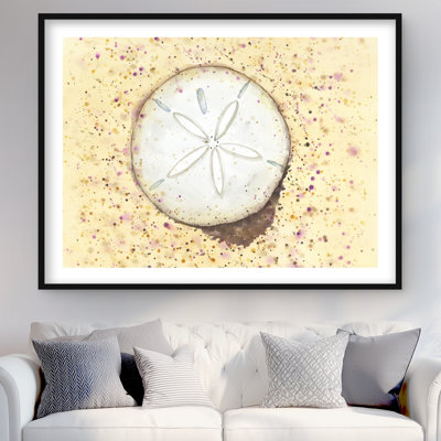 Sand Dollar Coastal Sea Framed Matted Print | Home Decor