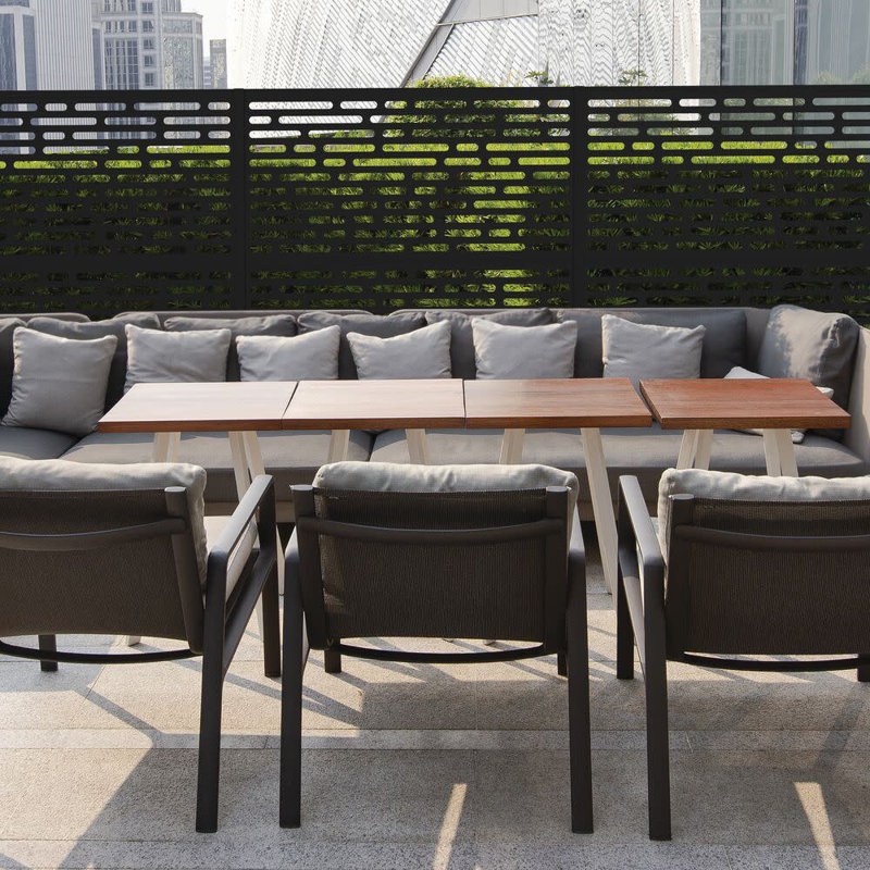 Black Rectangular Polypropylene UV Resistant Decorative Screen Panel