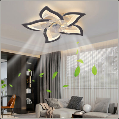27In Ceiling Fan With Lights Remote Contro Dimmable LED,6 Gear Wind Speed Fan Light