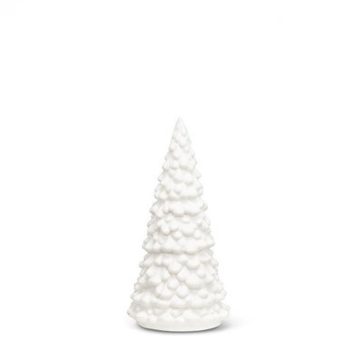 Figurine cône en porcelaine blanc mat